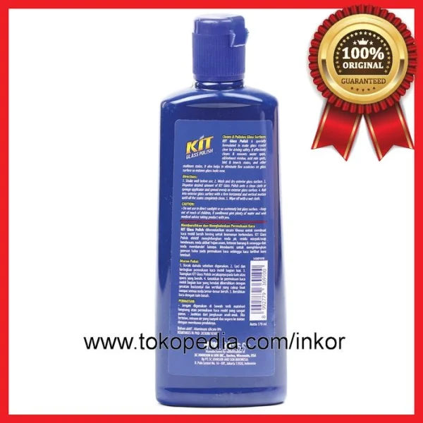 Gambar KIT GLASS POLISH REMOVES WATER SPOTS GLASS TO CRYSTAR CLEAR 170ML (4)