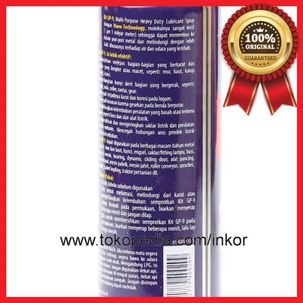 Gambar KIT GP9 MULTIPURPOSE LUBRICANT SPRAY AEROSOL 225ML (4)