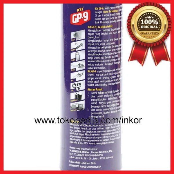 Gambar KIT GP9 MULTIPURPOSE LUBRICANT SPRAY AEROSOL 225ML (5)