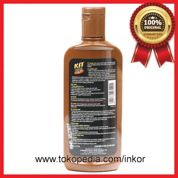 Gambar KIT LEATHER CARE LOTION KEEPS LEATHER LOOKING NEW UV GUARD 275ML (3)