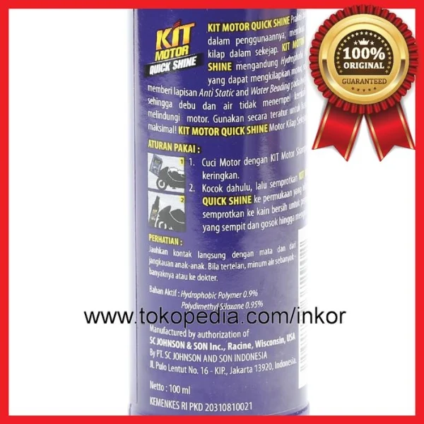 Gambar KIT MOTOR QUICK SHINE REFILL BOTOL 100ML (4)