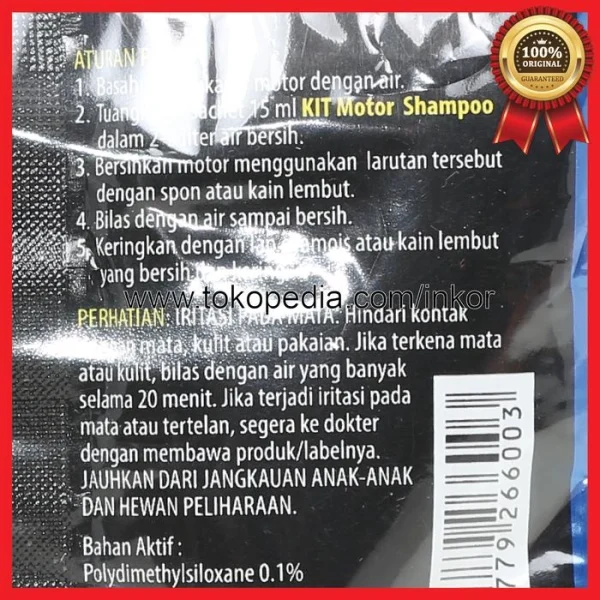 Gambar KIT MOTOR SHAMPOO PLUS PREMIUM SILICONE SACHET 6X15ML (4)