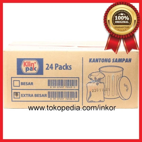 Gambar KLINPAK KANTONG SAMPAH PLASTIK EKSTRA BESAR KUAT TEBAL TIDAK BAU 5PCS (3)