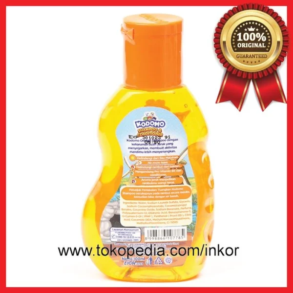 Gambar KODOMO SHAMPOO CONDITIONER ORANGE BOTOL 100ML (5)