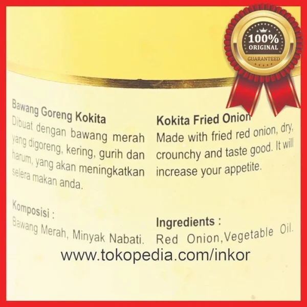 Gambar KOKITA BAWANG GORENG FRIED ONION TOPLES 85GR (5)