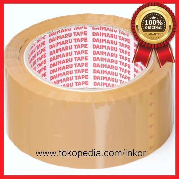 Gambar LAKBAN DAIMARU 2 90YARD COKLAT TAN UKURAN JUJUR MEREKAT KUAT (1)