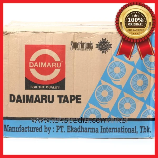 Gambar LAKBAN DAIMARU 2 90YARD COKLAT TAN UKURAN JUJUR MEREKAT KUAT (3)