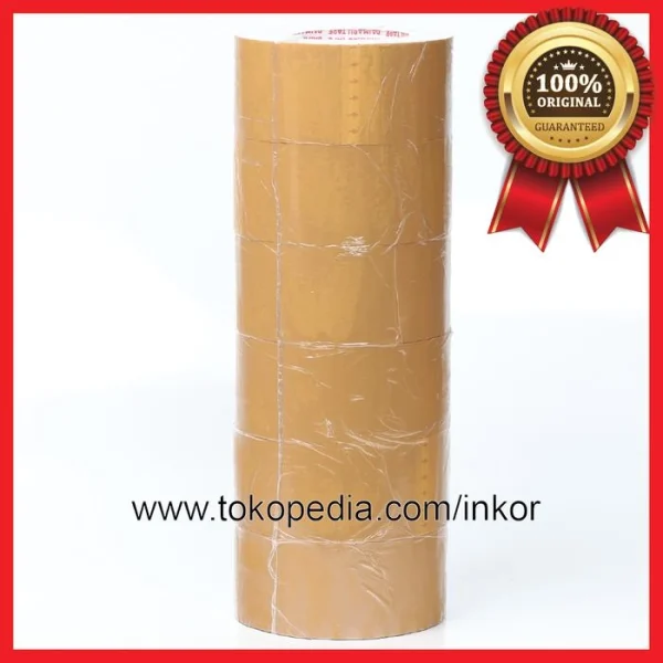 Gambar LAKBAN DAIMARU 2 90YARD COKLAT TAN UKURAN JUJUR MEREKAT KUAT (4)