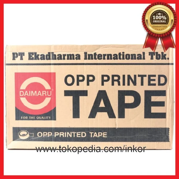 Gambar LAKBAN DAIMARU TAPE FRAGILE HANDLE WITH CARE 100M PUTIH (3)