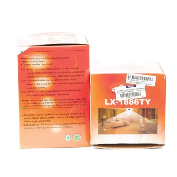 Gambar LAMPU EMERGENCY BOHLAM LED SOLAR CAS ISI ULANG REMOTE CONTROL (2)