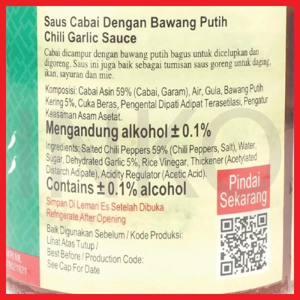 Gambar LEE KUM KEE SAUS CABAI DENGAN BAWANG PUTIH 226GR (4)