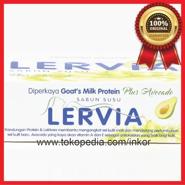 Gambar LERVIA SABUN SUSU SOAP BAR PLUS AVOCADO 90GR (3)