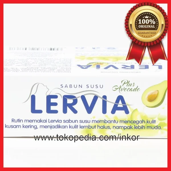 Gambar LERVIA SABUN SUSU SOAP BAR PLUS AVOCADO 90GR (4)