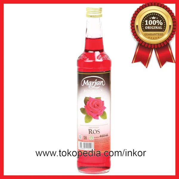 Gambar MARJAN BOUDOIN SIRUP RASA ROS ROSE BOTOL 460ML (1)