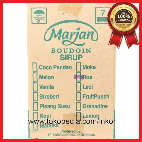 Gambar MARJAN BOUDOIN SIRUP RASA ROS ROSE BOTOL 460ML (2)