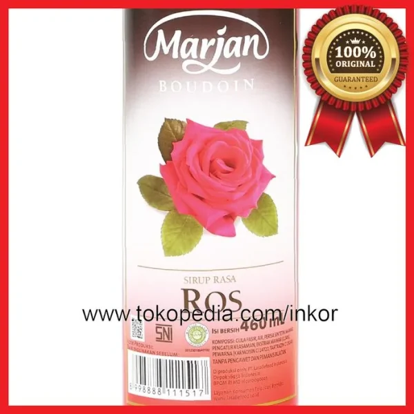 Gambar MARJAN BOUDOIN SIRUP RASA ROS ROSE BOTOL 460ML (3)