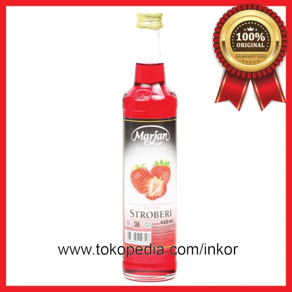 Gambar MARJAN BOUDOIN SIRUP RASA STROBERI BOTOL 460ML (1)
