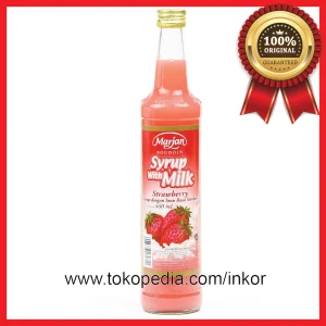 Gambar MARJAN BOUDOIN SYRUP WITH MILK STRAWBERRY SIRUP SUSU STROBERI 460ML (1)