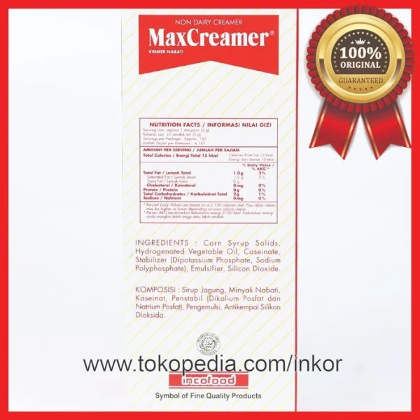 Gambar MAX CREAMER NON DAIRY CREAMER KRIMER NABATI REFILL 500GR (5)