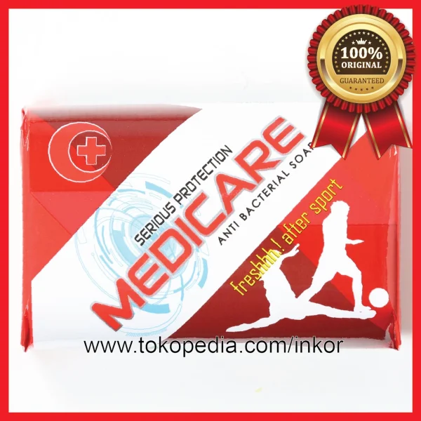 Gambar MEDICARE ANTIBACTERIAL SOAP SABUN MANDI FRESH RED 90GR (1)