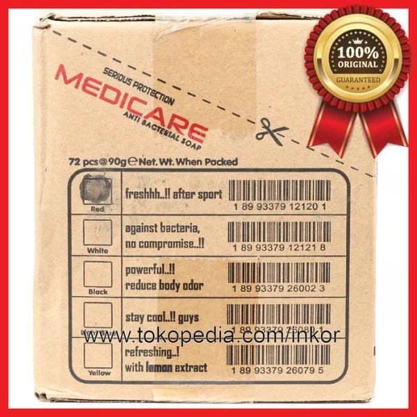 Gambar MEDICARE ANTIBACTERIAL SOAP SABUN MANDI FRESH RED 90GR (2)