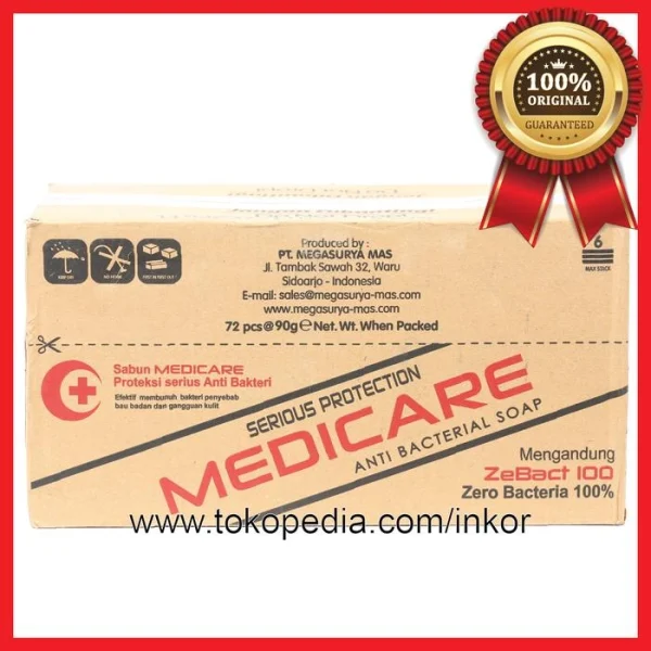 Gambar MEDICARE ANTIBACTERIAL SOAP SABUN MANDI FRESH RED 90GR (4)