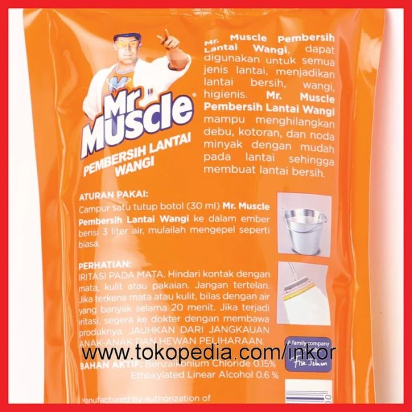 Gambar MR MUSCLE AXI TRIGUNA PEMBERSIH KERAMIK LEMON POUCH 800ML (3)