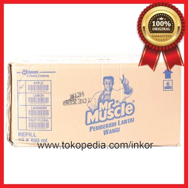 Gambar MR MUSCLE AXI TRIGUNA PEMBERSIH LANTAI WANGI APPLE POUCH 800ML (4)