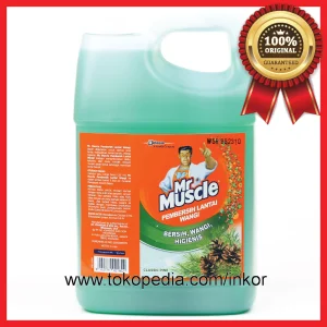 Gambar MR MUSCLE AXI TRIGUNA PEMBERSIH LANTAI WANGI CLASSIC PINE JERIGEN 4L (1)