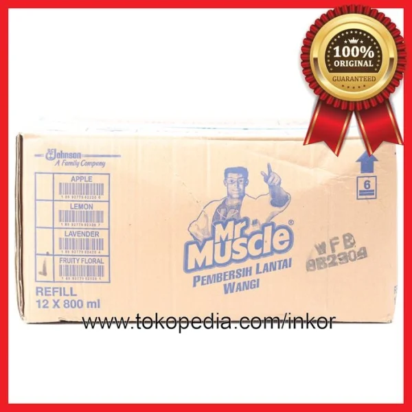 Gambar MR MUSCLE AXI TRIGUNA PEMBERSIH LANTAI WANGI FRUITY FLORAL POUCH 800ML (4)