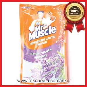 Gambar MR MUSCLE AXI TRIGUNA PEMBERSIH LANTAI WANGI LAVENDER POUCH 800ML (1)