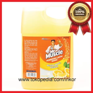 Gambar MR MUSCLE AXI TRIGUNA PEMBERSIH LANTAI WANGI LEMON FRESH JERIGEN 4L (1)