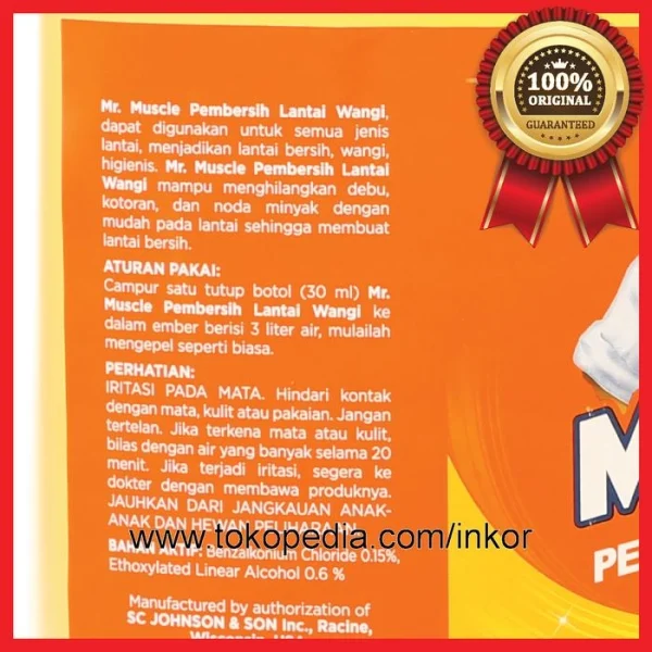 Gambar MR MUSCLE AXI TRIGUNA PEMBERSIH LANTAI WANGI LEMON FRESH JERIGEN 4L (3)