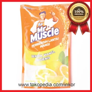 Gambar MR MUSCLE AXI TRIGUNA PEMBERSIH LANTAI WANGI LEMON FRESH POUCH 800ML (1)