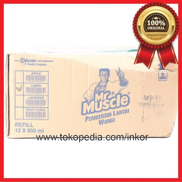 Gambar MR MUSCLE AXI TRIGUNA PEMBERSIH LANTAI WANGI LEMON FRESH POUCH 800ML (4)