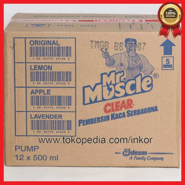 Gambar MR MUSCLE CLEAR PEMBERSIH KACA BIRU SPRAY 500ML (4)
