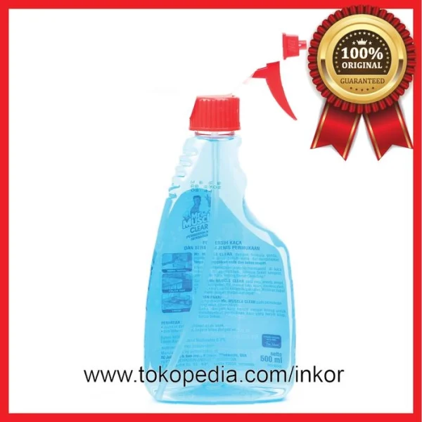 Gambar MR MUSCLE CLEAR PEMBERSIH KACA SERBAGUNA BIRU BOTOL SEMPROT 500ML (3)