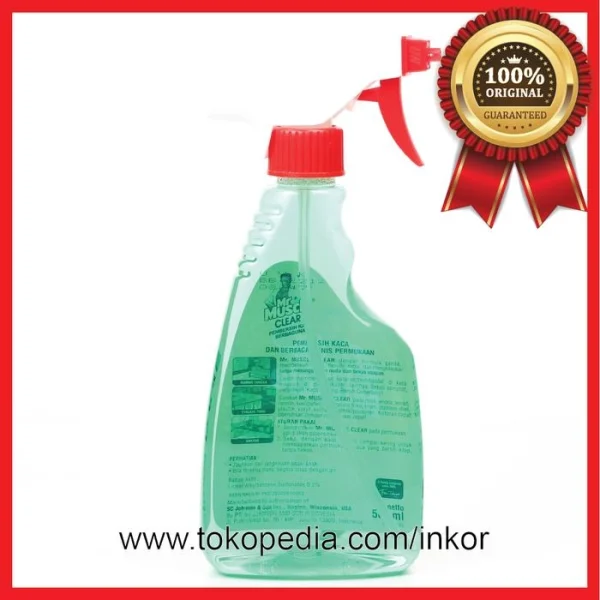 Gambar MR MUSCLE CLEAR PEMBERSIH KACA SERBAGUNA HIJAU BOTOL SEMPROT 500ML (3)