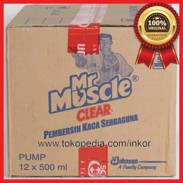 Gambar MR MUSCLE CLEAR PEMBERSIH KACA SERBAGUNA HIJAU BOTOL SEMPROT 500ML (4)