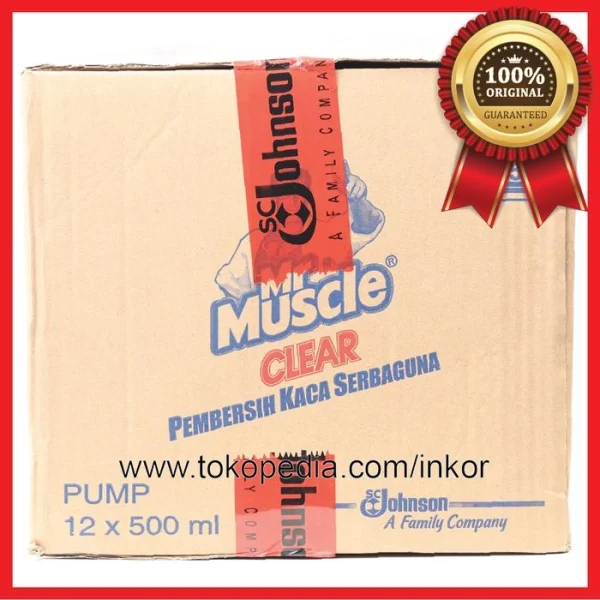 Gambar MR MUSCLE CLEAR PEMBERSIH KACA SERBAGUNA UNGU BOTOL SEMPROT 500ML (2)