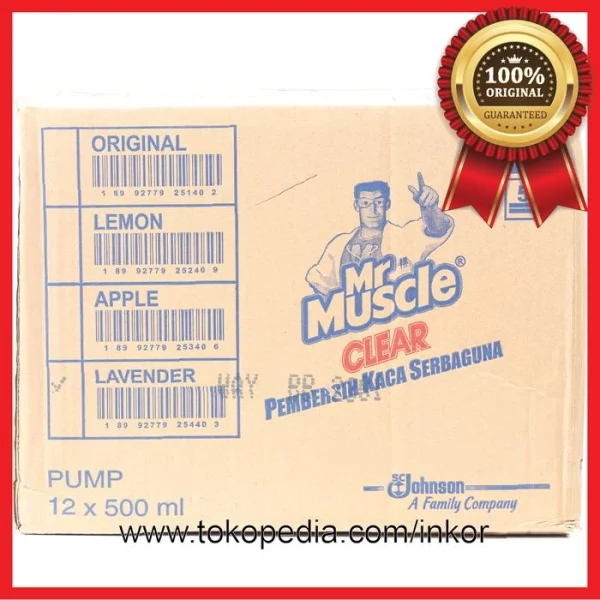 Gambar MR MUSCLE CLEAR PEMBERSIH KACA SERBAGUNA UNGU BOTOL SEMPROT 500ML (3)