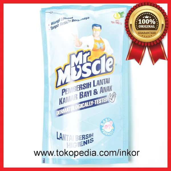 Gambar MR MUSCLE PEMBERSIH LANTAI KAMAR BAYI DAN ANAK POUCH 800ML (1)