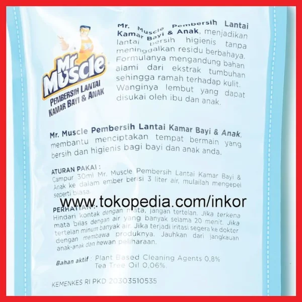 Gambar MR MUSCLE PEMBERSIH LANTAI KAMAR BAYI DAN ANAK POUCH 800ML (3)