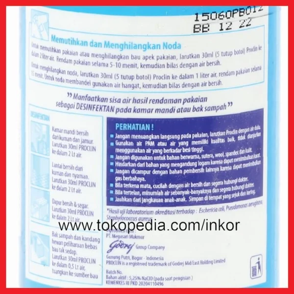 Gambar PROCLIN PEMUTIH MEMUTIHKAN MENGHILANGKAN NODA 200ML (4)