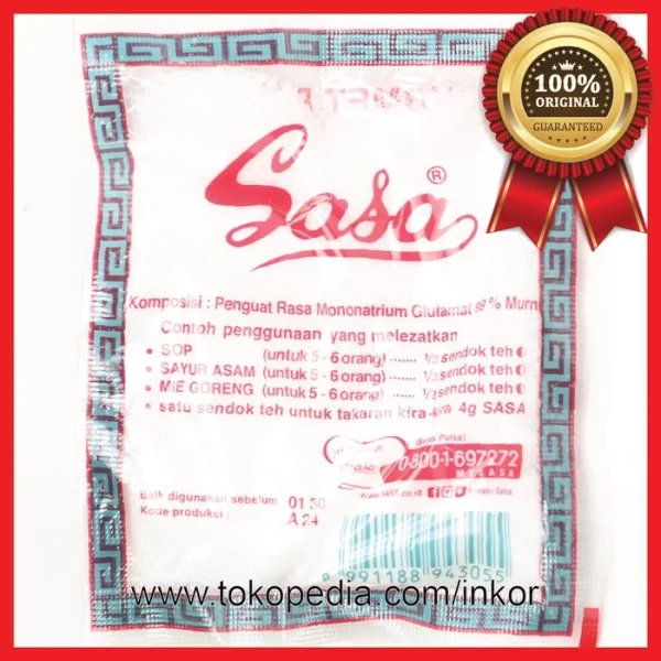 Gambar SASA GOURMET MONONATRIUM GLUTAMAT PENGUAT RASA R1000S 18GR (5)