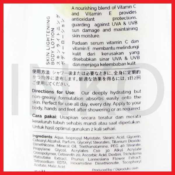 Gambar SHINZUI MATSU SKIN LIGHTENING BODY LOTION 100ML (2)
