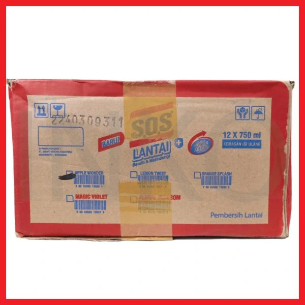 Gambar SOS PEMBERSIH LANTAI ANTI BACTERIAL APPLE WONDER POUCH 800ML (3)