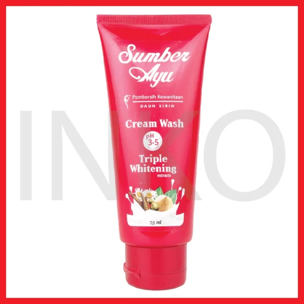 Gambar SUMBER AYU DAUN SIRIH CREAM WASH PH 3.5 TRIPLE WHITENING EXTRACT 75ML (1)