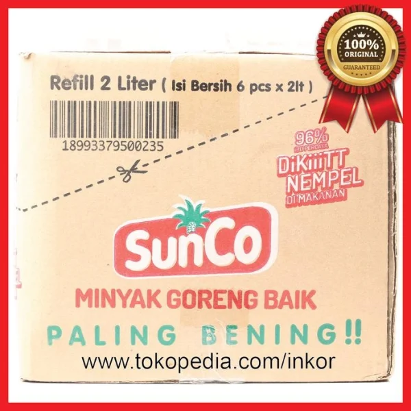 Gambar SUNCO MINYAK GORENG 5X VITAMIN A BENING 2L (2)