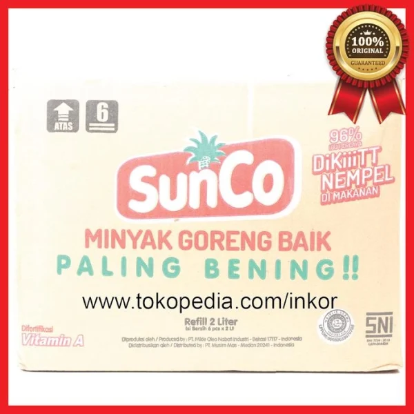 Gambar SUNCO MINYAK GORENG 5X VITAMIN A BENING 2L (3)